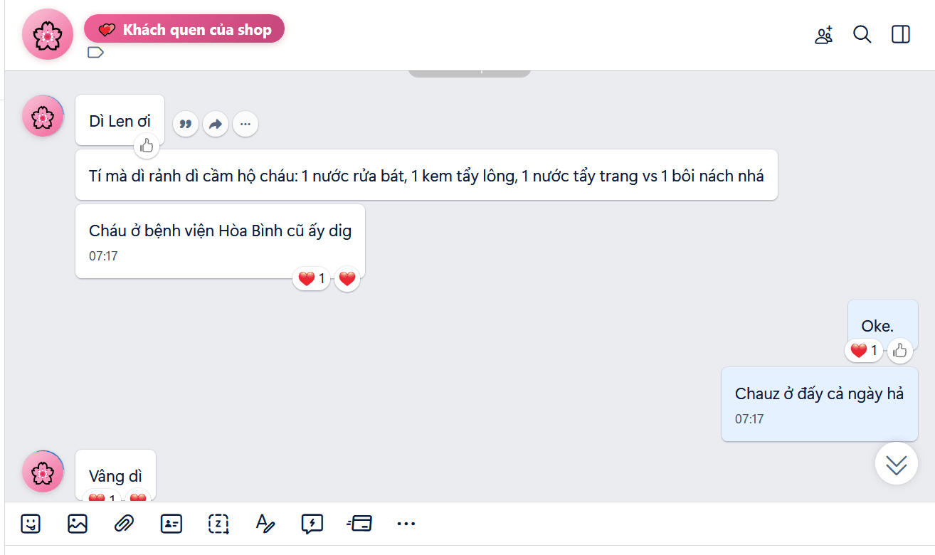 Khách quen đặt hàng thường xuyên